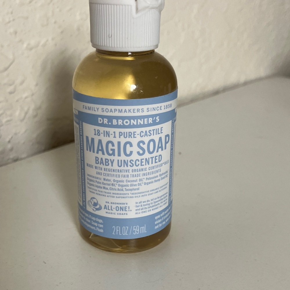 Dr. Bronner’s liquid Castile Soap - Unscented travel size